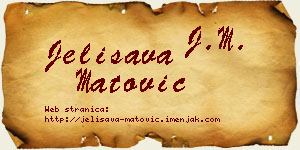 Jelisava Matović vizit kartica